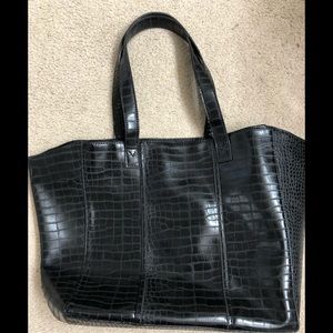 Black Neiman Marcus Animal Print Tote Bag